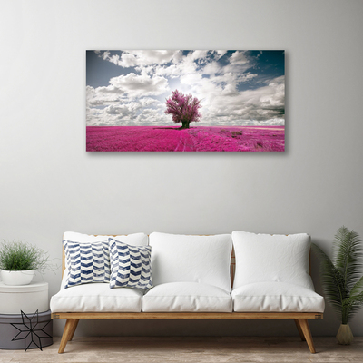 Canvas Kunstdruck Baum Feld Natur