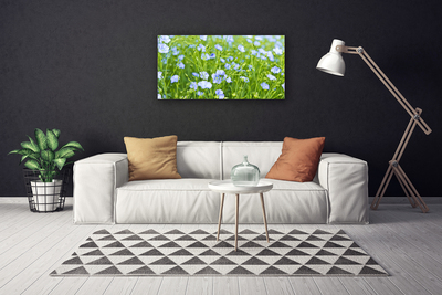 Canvas Kunstdruck Blumen Gras Natur