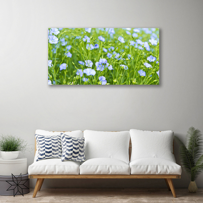 Canvas Kunstdruck Blumen Gras Natur