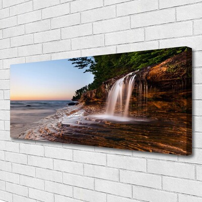 Canvas Kunstdruck Wasserfall Landschaft