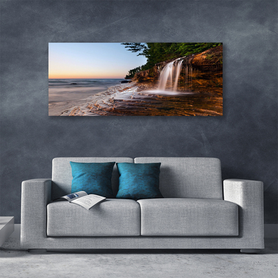 Canvas Kunstdruck Wasserfall Landschaft