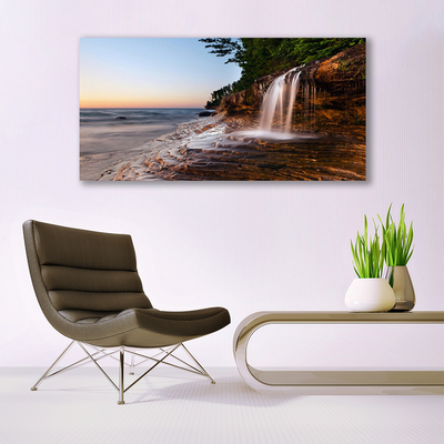 Canvas Kunstdruck Wasserfall Landschaft