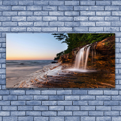 Canvas Kunstdruck Wasserfall Landschaft