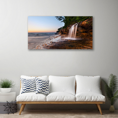 Canvas Kunstdruck Wasserfall Landschaft