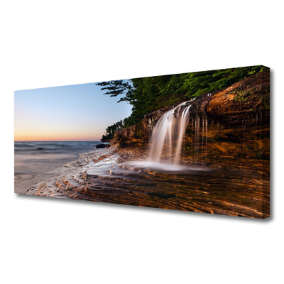 Canvas Kunstdruck Wasserfall Landschaft