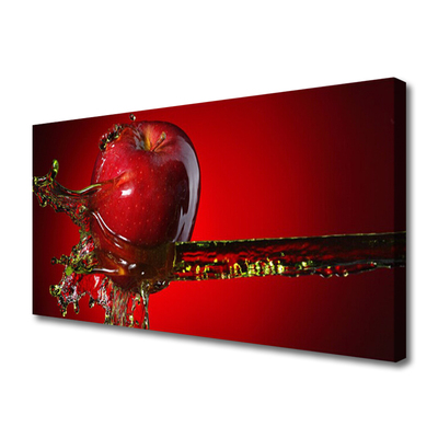 Canvas Kunstdruck Apfel Wasser Küche