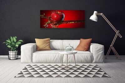 Canvas Kunstdruck Apfel Wasser Küche