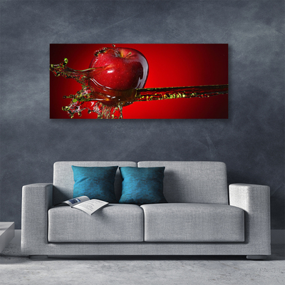 Canvas Kunstdruck Apfel Wasser Küche