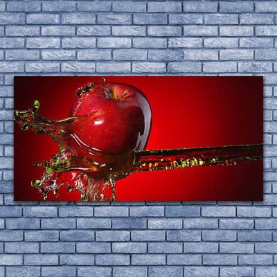 Canvas Kunstdruck Apfel Wasser Küche
