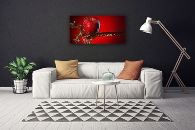 Canvas Kunstdruck Apfel Wasser Küche