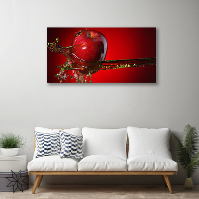 Canvas Kunstdruck Apfel Wasser Küche