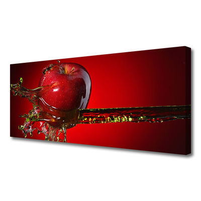 Canvas Kunstdruck Apfel Wasser Küche