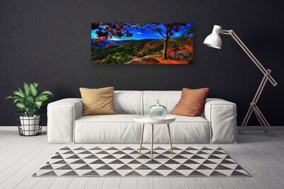 Canvas Kunstdruck Gebirge Wald Natur