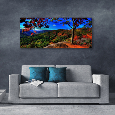 Canvas Kunstdruck Gebirge Wald Natur