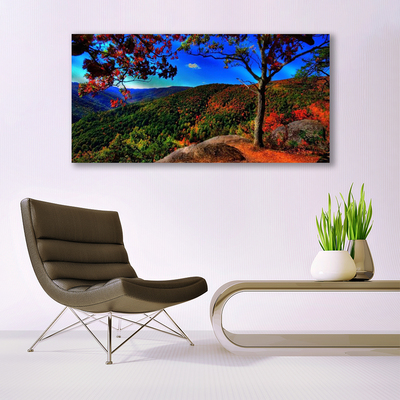 Canvas Kunstdruck Gebirge Wald Natur