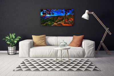 Canvas Kunstdruck Gebirge Wald Natur