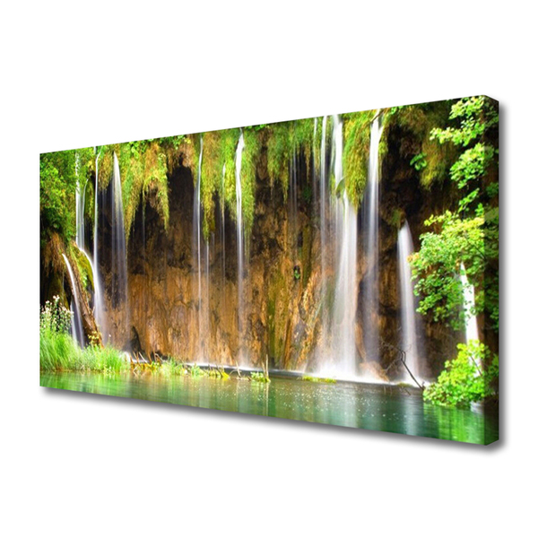 Canvas Kunstdruck Wasserfall Natur