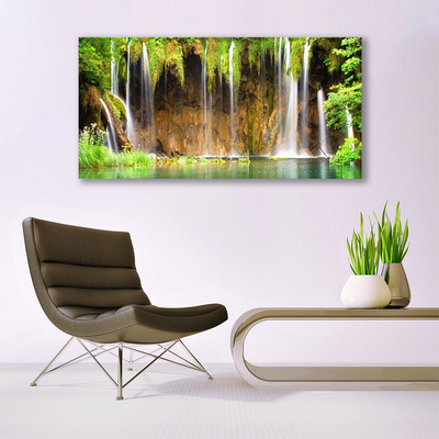 Canvas Kunstdruck Wasserfall Natur