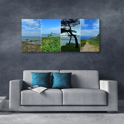 Canvas Kunstdruck Strand Baum Fußpfad Landschaft