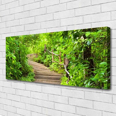 Canvas Kunstdruck Treppen Natur