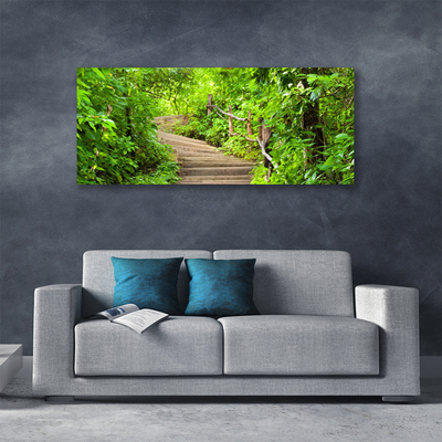 Canvas Kunstdruck Treppen Natur