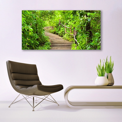 Canvas Kunstdruck Treppen Natur