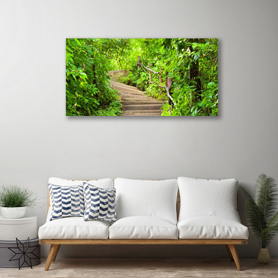 Canvas Kunstdruck Treppen Natur