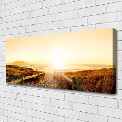 Canvas Kunstdruck Fußpfad Landschaft