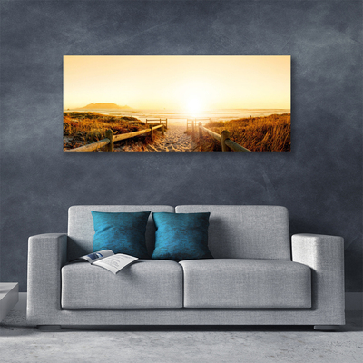 Canvas Kunstdruck Fußpfad Landschaft