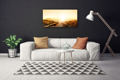 Canvas Kunstdruck Fußpfad Landschaft