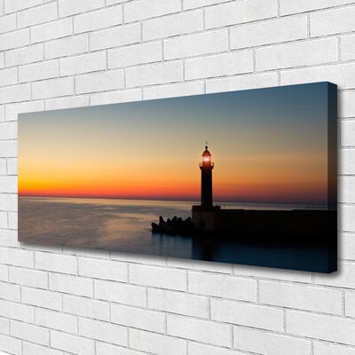 Canvas Kunstdruck Leuchtturm Meer Landschaft