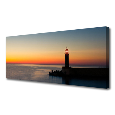 Canvas Kunstdruck Leuchtturm Meer Landschaft