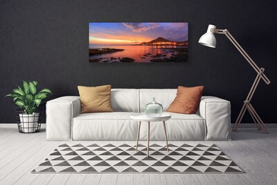 Canvas Kunstdruck Steine Meer Landschaft