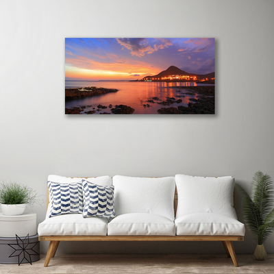 Canvas Kunstdruck Steine Meer Landschaft