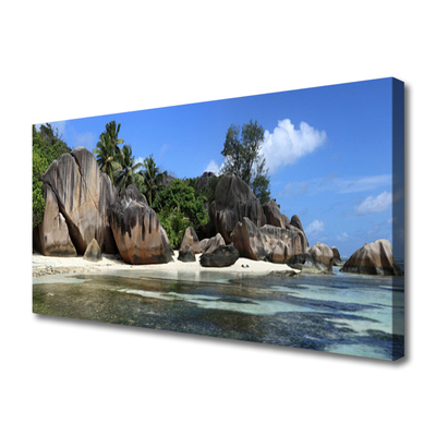 Canvas Kunstdruck Felsen Meer Landschaft