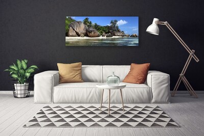 Canvas Kunstdruck Felsen Meer Landschaft