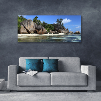 Canvas Kunstdruck Felsen Meer Landschaft