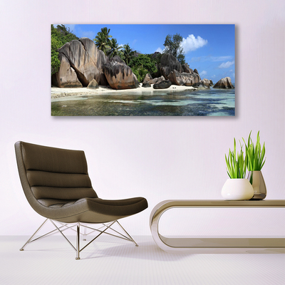 Canvas Kunstdruck Felsen Meer Landschaft