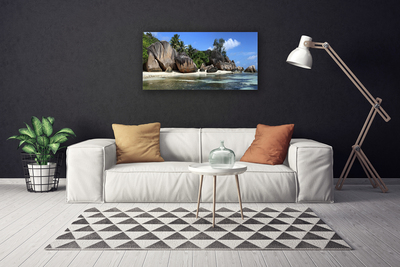 Canvas Kunstdruck Felsen Meer Landschaft