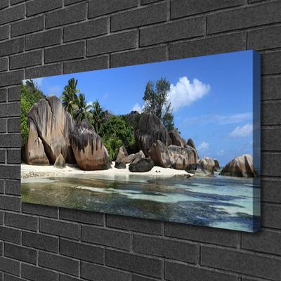 Canvas Kunstdruck Felsen Meer Landschaft