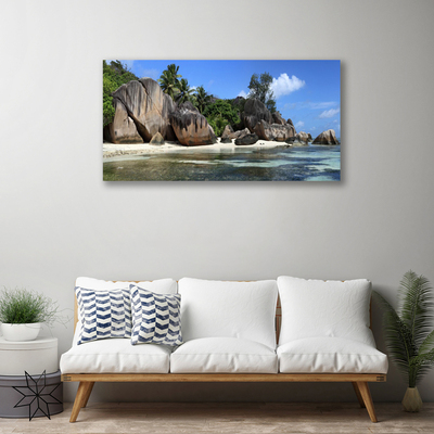 Canvas Kunstdruck Felsen Meer Landschaft