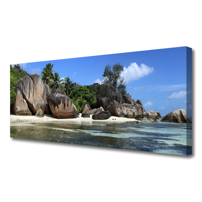 Canvas Kunstdruck Felsen Meer Landschaft