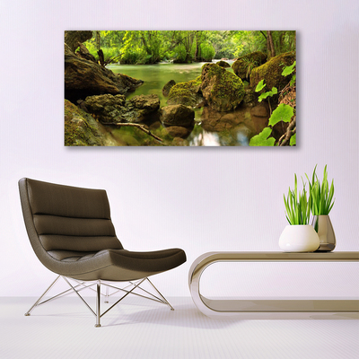 Canvas Kunstdruck Felsen See Natur