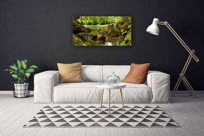 Canvas Kunstdruck Felsen See Natur