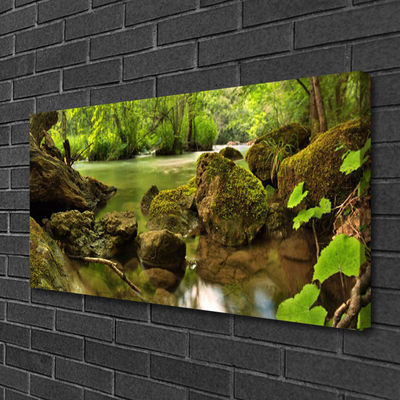 Canvas Kunstdruck Felsen See Natur