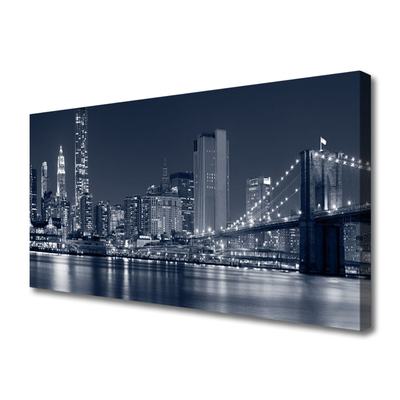 Canvas Kunstdruck Stadt Brücke Architektur