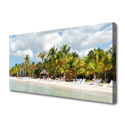 Canvas Kunstdruck Strand Palmen Landschaft