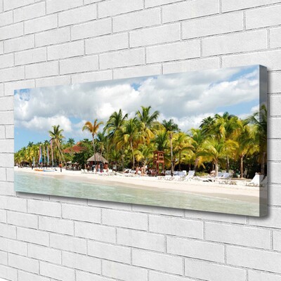 Canvas Kunstdruck Strand Palmen Landschaft