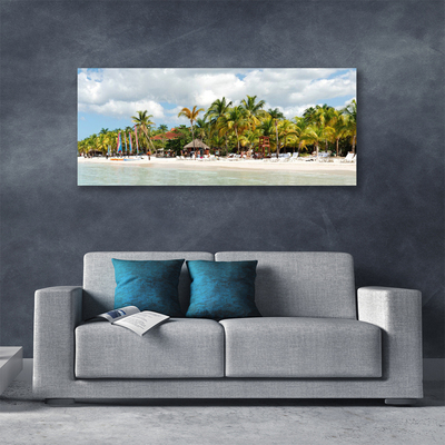 Canvas Kunstdruck Strand Palmen Landschaft