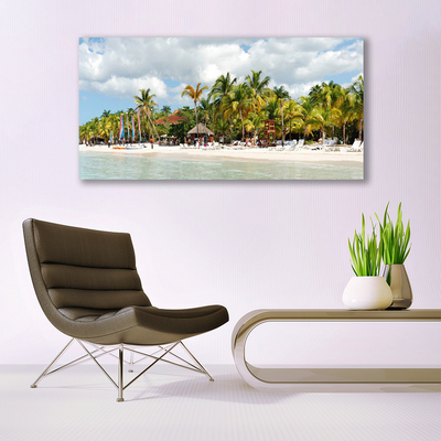 Canvas Kunstdruck Strand Palmen Landschaft